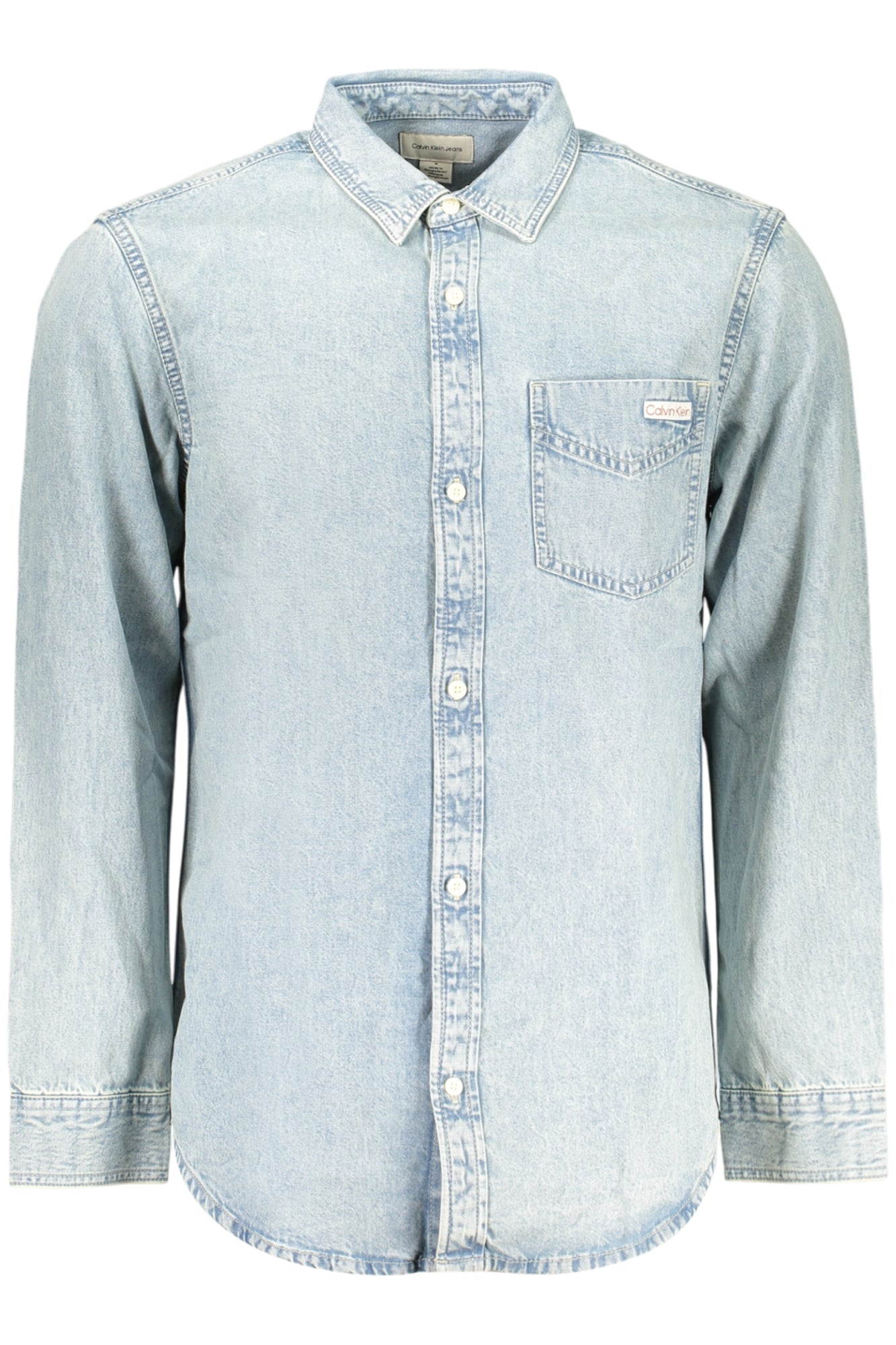 CALVIN KLEIN CAMICIA MANICHE LUNGHE UOMO AZZURRO
