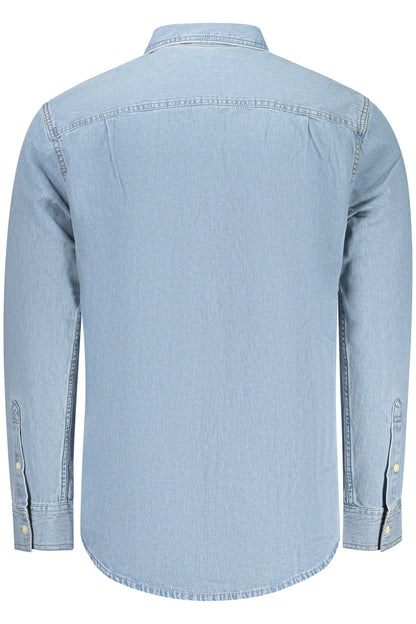 CALVIN KLEIN CAMICIA MANICHE LUNGHE UOMO AZZURRO