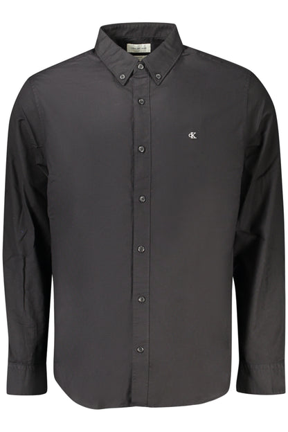 CALVIN KLEIN CAMICIA MANICHE LUNGHE UOMO NERO