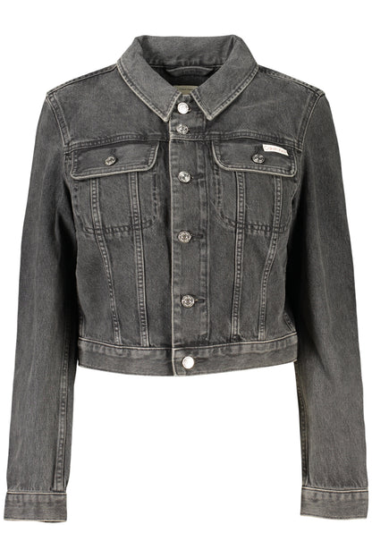 CALVIN KLEIN GIUBBOTTO IN JEANS DONNA NERO