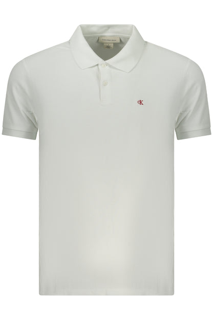 CALVIN KLEIN CALVIN KLEIN POLO MANICHE CORTE UOMO BIANCO
