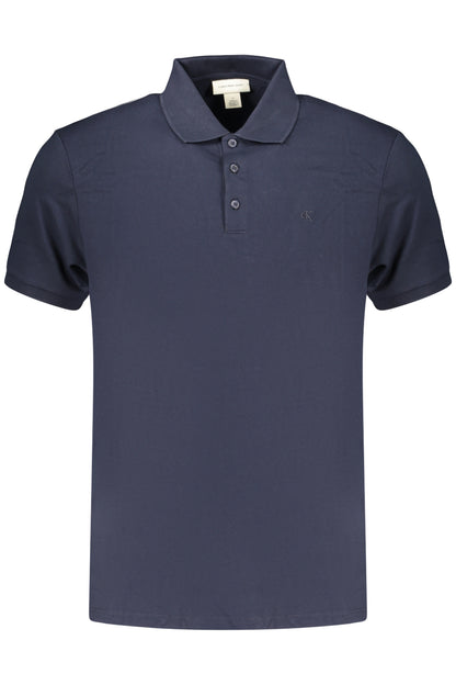 CALVIN KLEIN POLO MANICHE CORTE UOMO BLU