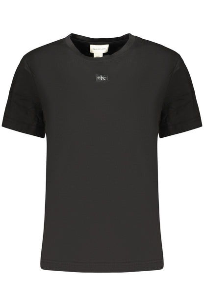 CALVIN KLEIN T-SHIRT MANICHE CORTE DONNA NERO