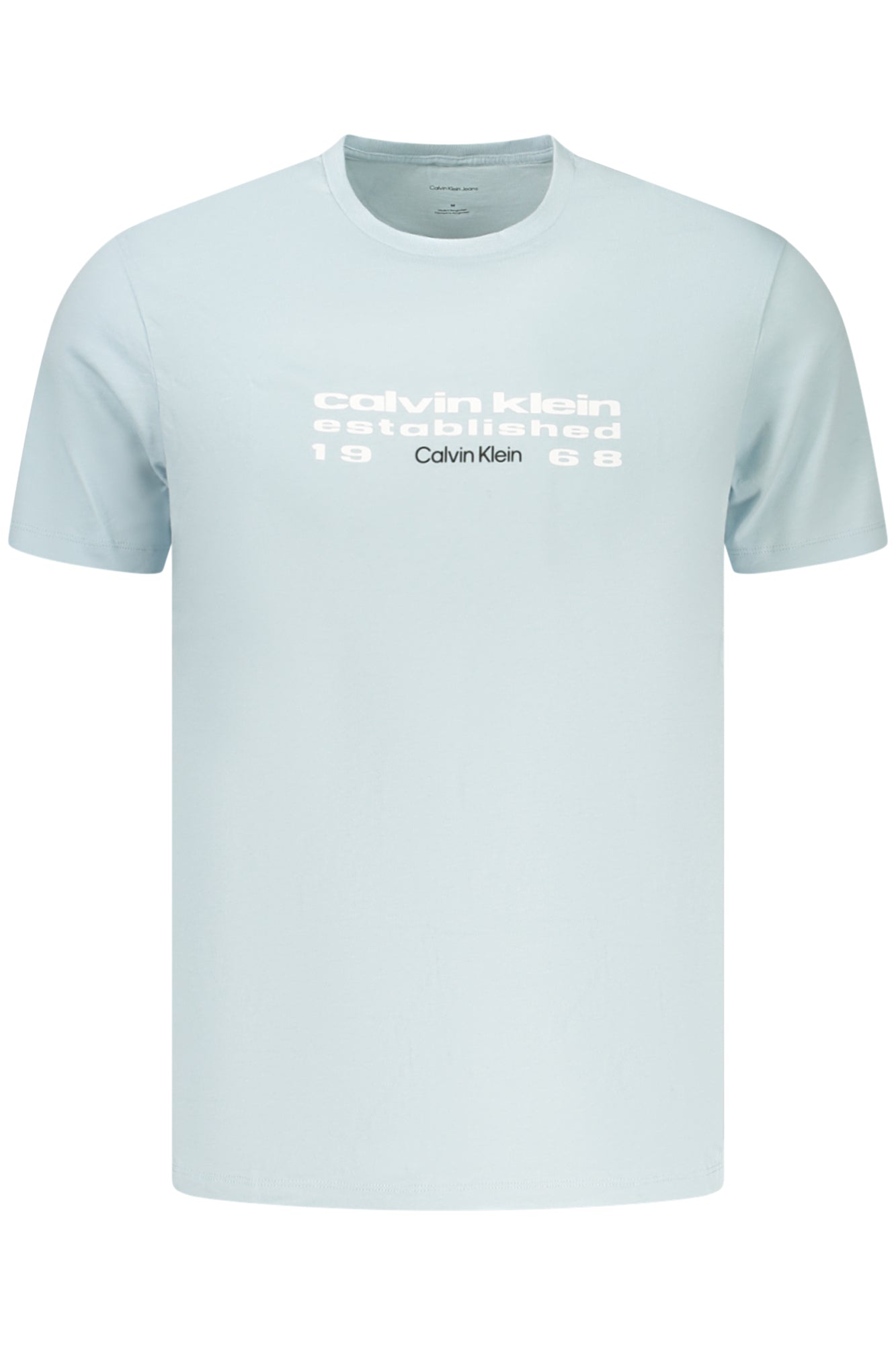 CALVIN KLEIN T-SHIRT MANICHE CORTE UOMO AZZURRO