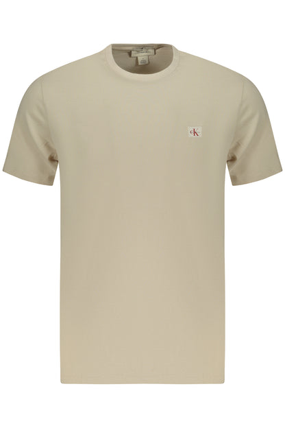 CALVIN KLEIN T-SHIRT MANICHE CORTE UOMO BEIGE