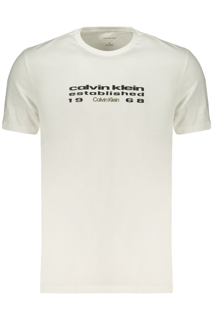 CALVIN KLEIN T-SHIRT MANICHE CORTE UOMO BIANCO