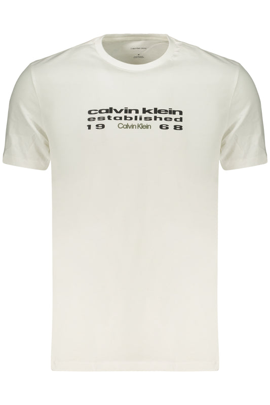 CALVIN KLEIN T-SHIRT MANICHE CORTE UOMO BIANCO