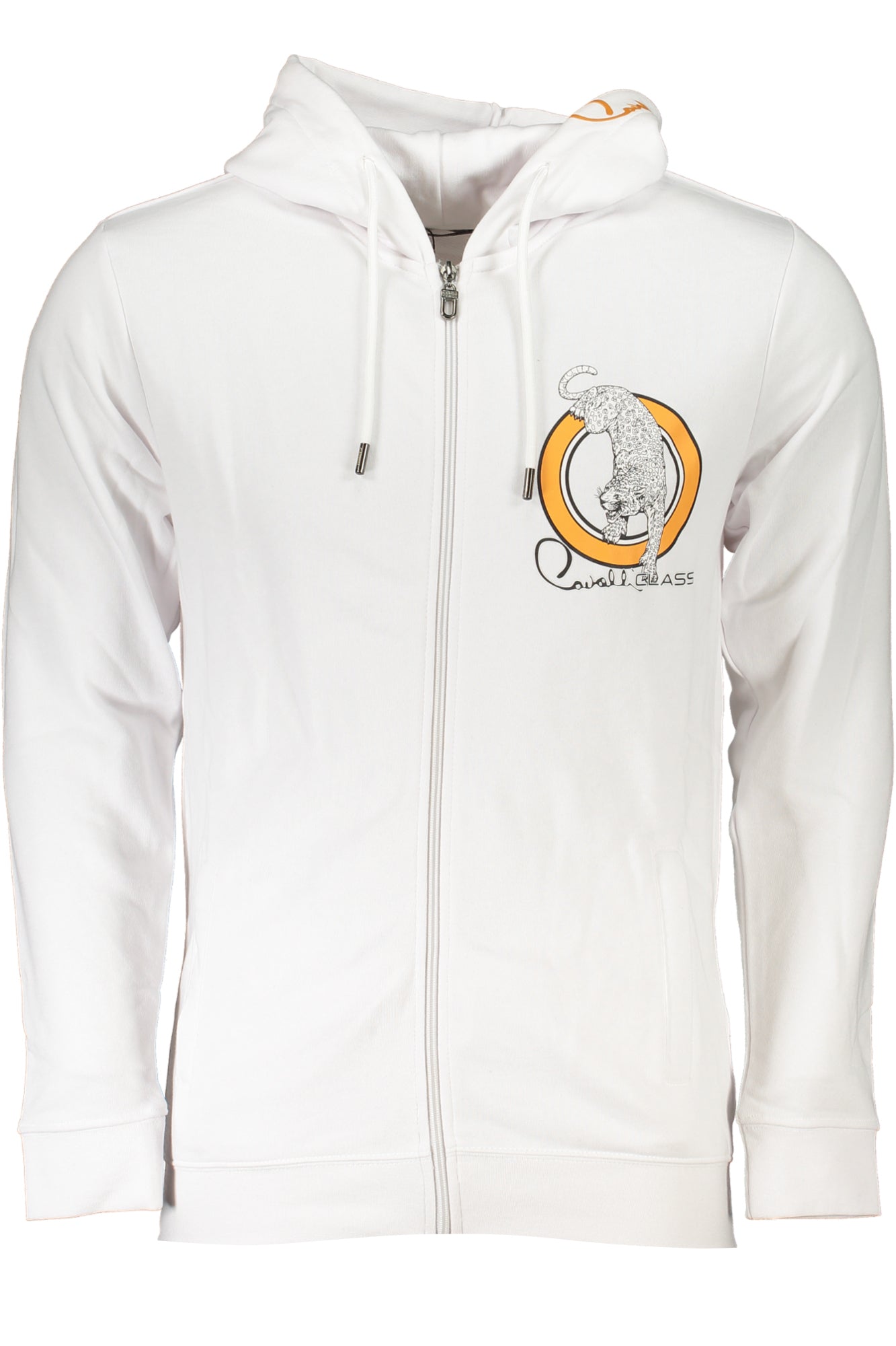 CAVALLI CLASS CAVALLI CLASS FELPA CON ZIP UOMO BIANCO