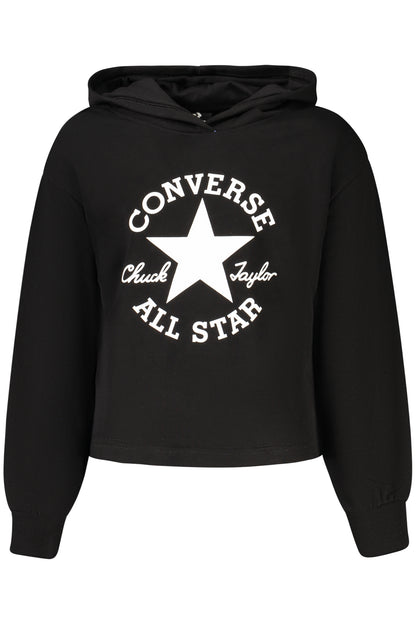 CONVERSE FELPA SENZA ZIP BAMBINA NERO
