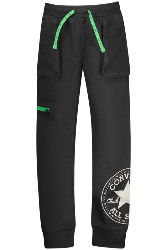 CONVERSE PANTALONE TUTA LUNGO BAMBINO NERO
