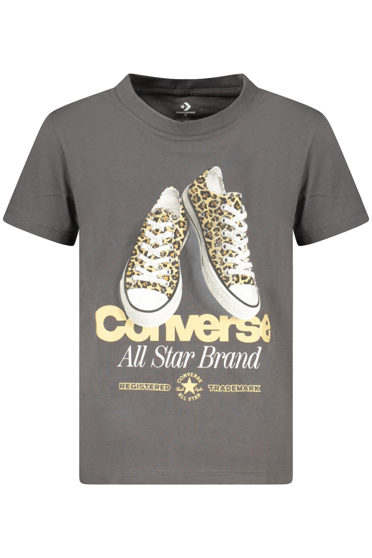 CONVERSE T-SHIRT MANICHE CORTE BAMBINA GRIGIO