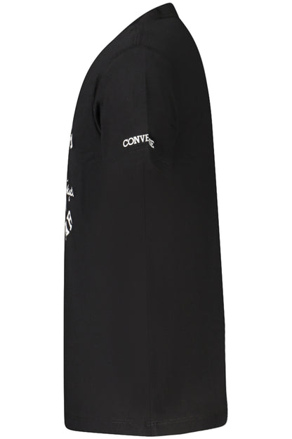 CONVERSE T-SHIRT MANICHE CORTE BAMBINA NERO
