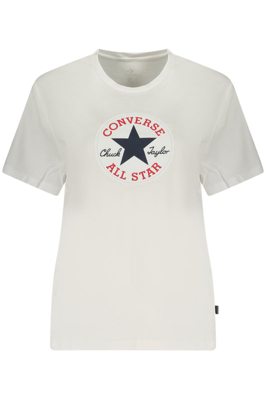 CONVERSE T-SHIRT MANICHE CORTE DONNA BIANCO
