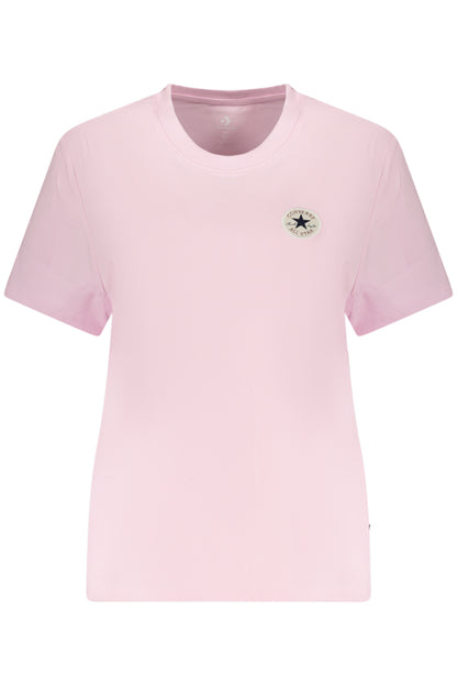 CONVERSE T-SHIRT MANICHE CORTE DONNA ROSA