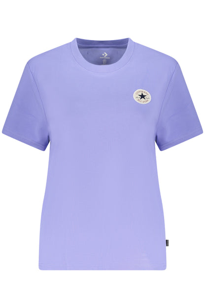 CONVERSE T-SHIRT MANICHE CORTE DONNA VIOLA