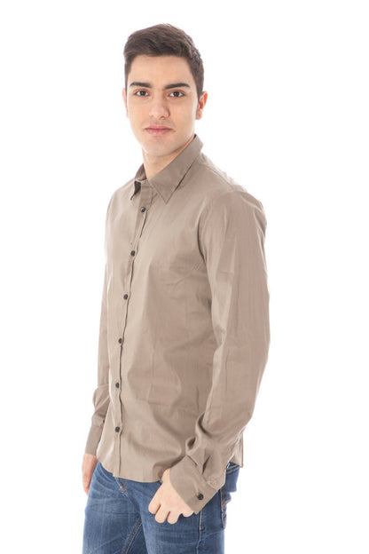 COSTUME NATIONAL CAMICIA MANICHE LUNGHE UOMO VERDE