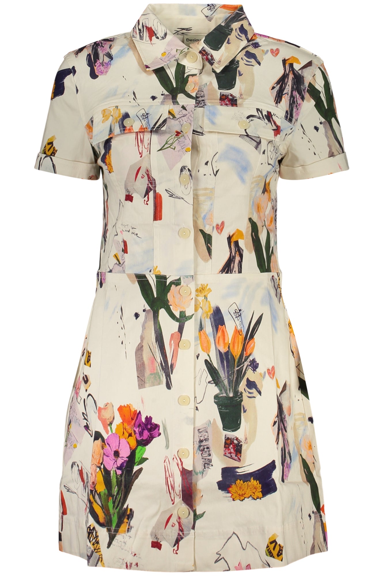 DESIGUAL ABITO CORTO DONNA BIANCO