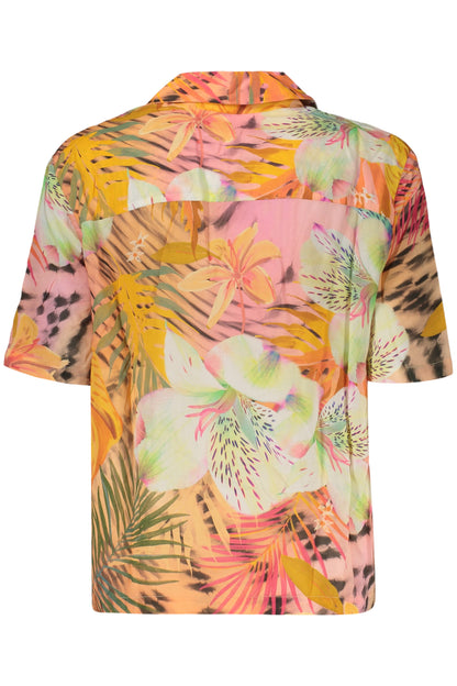 DESIGUAL CAMICIA MANICHE CORTE DONNA ARANCIO