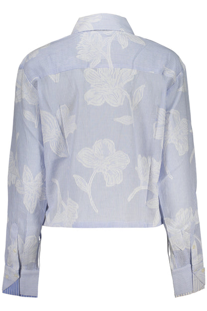 DESIGUAL CAMICIA MANICHE LUNGHE DONNA AZZURRO