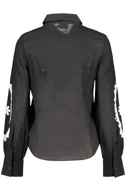 DESIGUAL CAMICIA MANICHE LUNGHE DONNA NERO