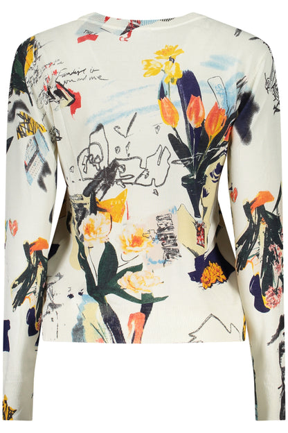 DESIGUAL MAGLIA DONNA BIANCO