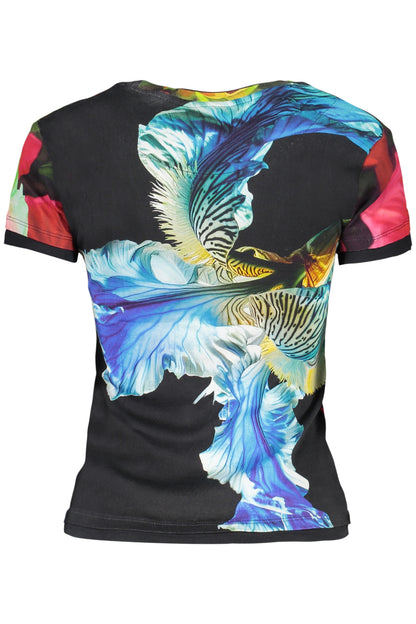 DESIGUAL T-SHIRT MANICHE CORTE DONNA NERO