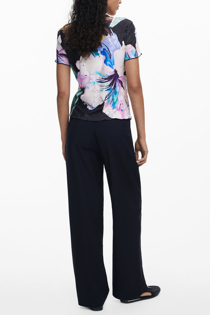 DESIGUAL T-SHIRT MANICHE CORTE DONNA