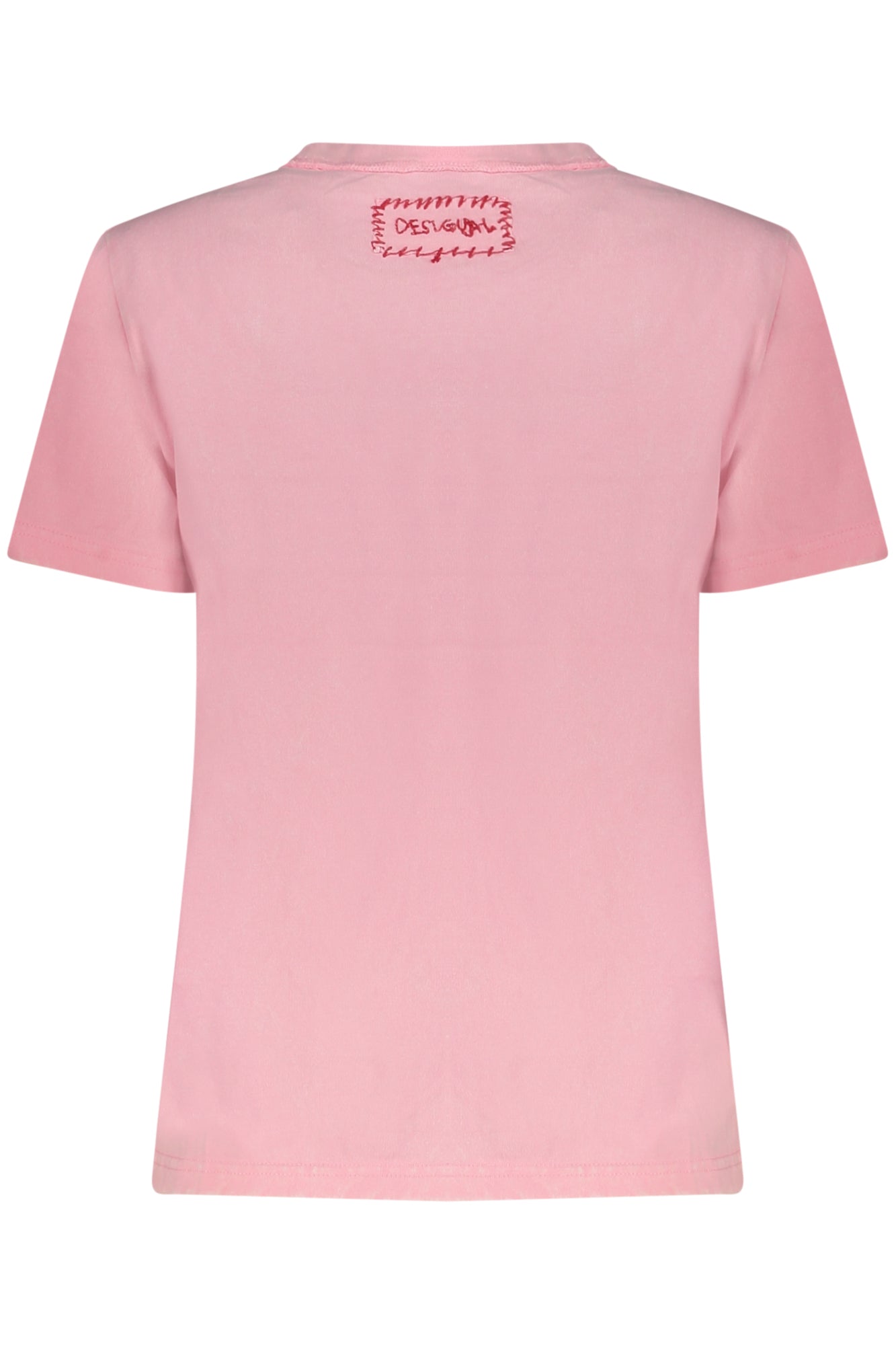 DESIGUAL T-SHIRT MANICHE CORTE DONNA ROSA