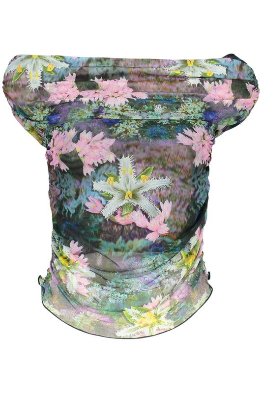 DESIGUAL T-SHIRT MANICHE CORTE DONNA VERDE