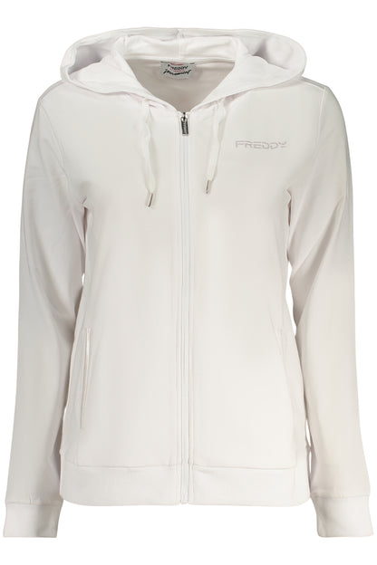 FREDDY FELPA CON ZIP DONNA BIANCO