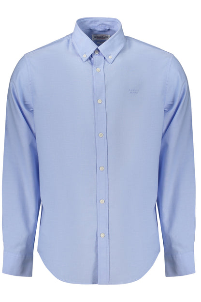 GUESS JEANS CAMICIA MANICHE LUNGHE UOMO AZZURRO
