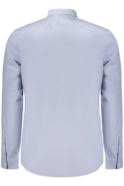 GUESS JEANS CAMICIA MANICHE LUNGHE UOMO AZZURRO
