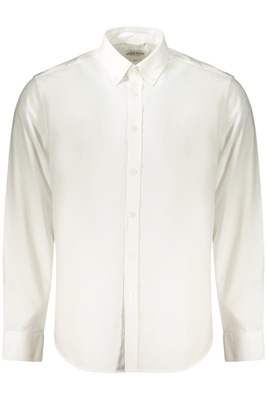 GUESS JEANS CAMICIA MANICHE LUNGHE UOMO BIANCO