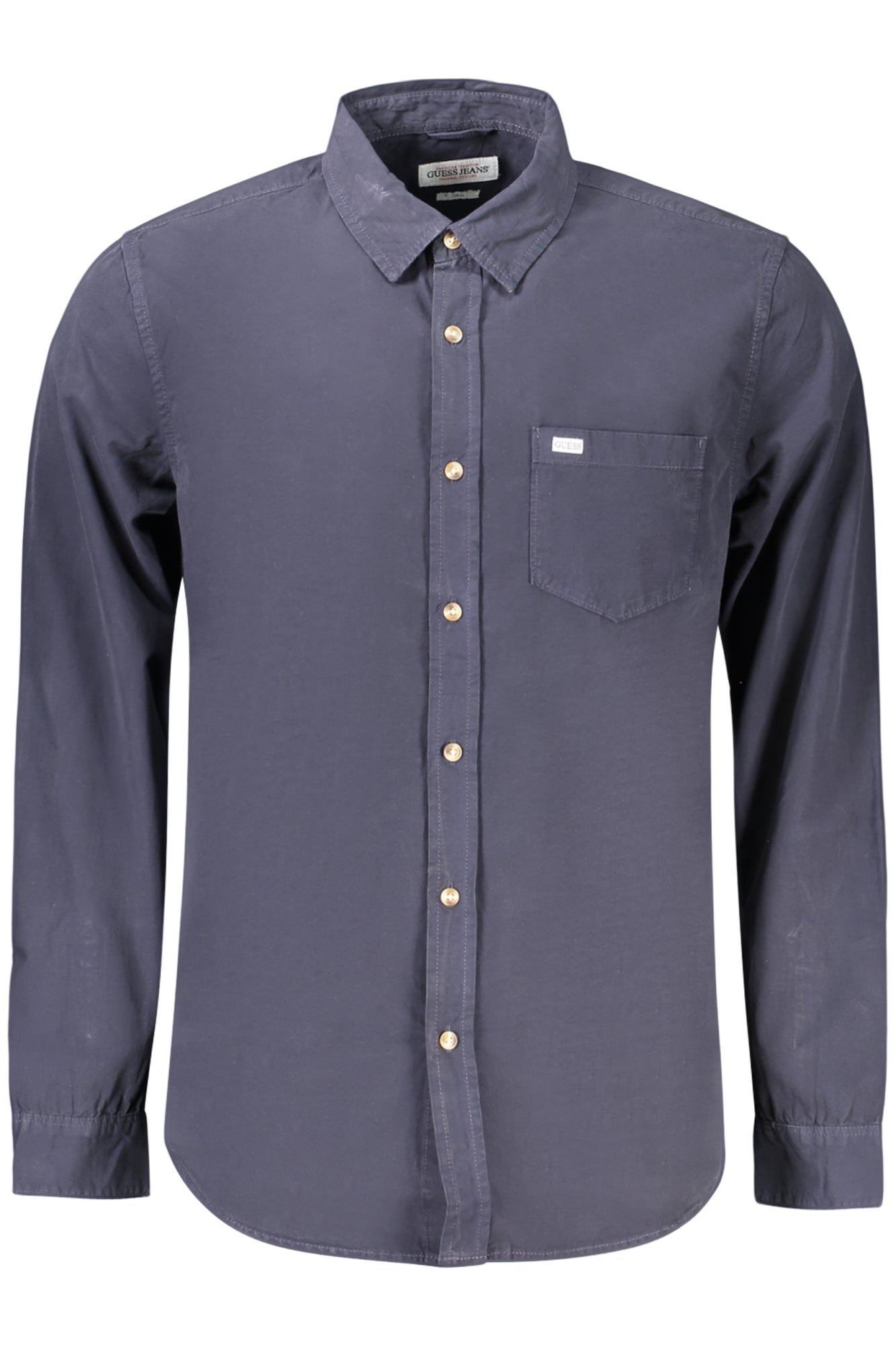 GUESS JEANS CAMICIA MANICHE LUNGHE UOMO BLU