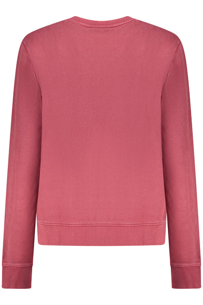 GUESS JEANS FELPA SENZA ZIP DONNA ROSSO
