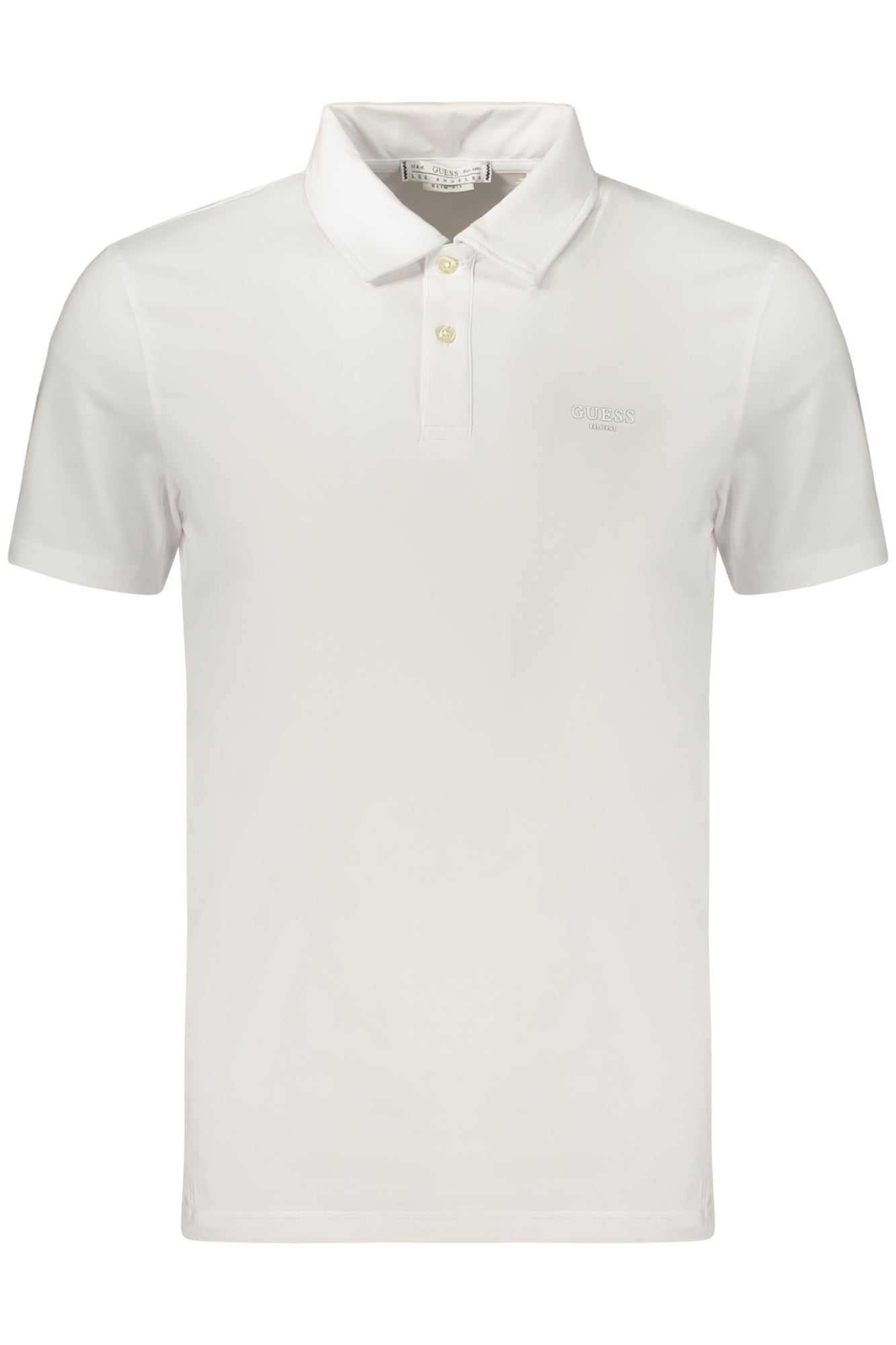 GUESS JEANS POLO MANICHE CORTE UOMO BIANCO