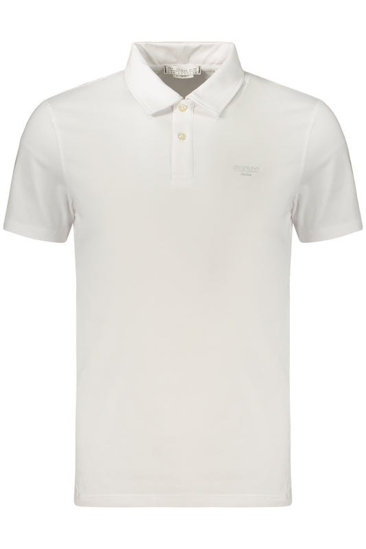 GUESS JEANS POLO MANICHE CORTE UOMO BIANCO