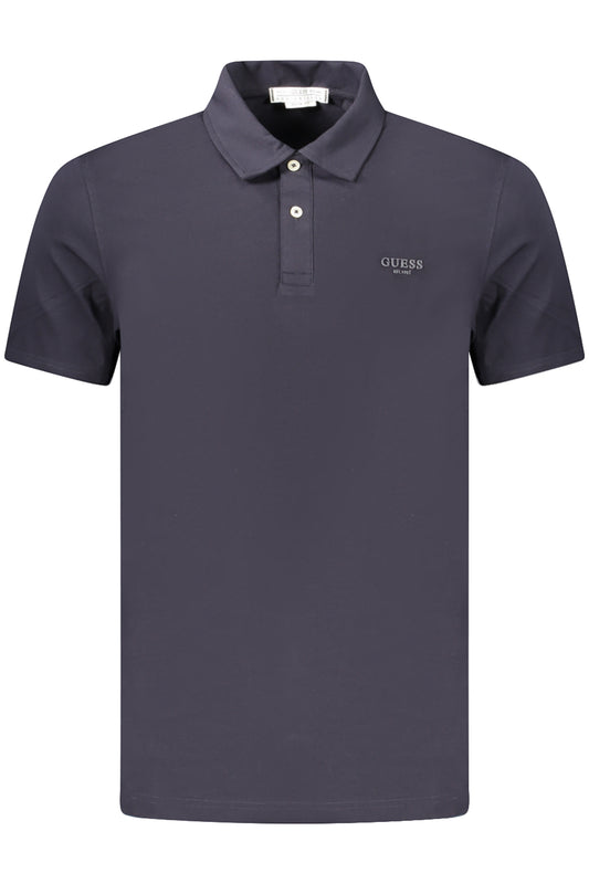 GUESS JEANS POLO MANICHE CORTE UOMO BLU