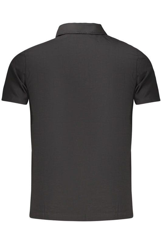 GUESS JEANS POLO MANICHE CORTE UOMO NERO