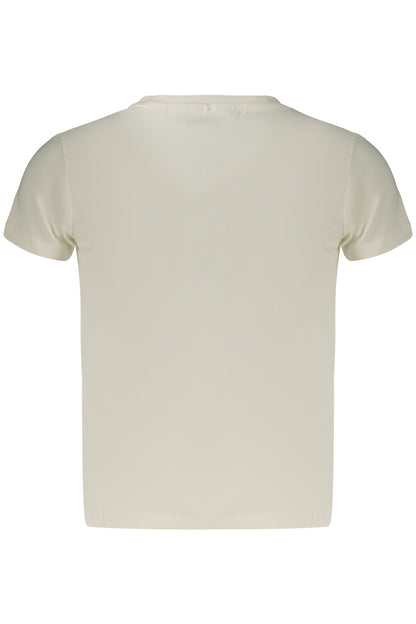 GUESS JEANS T-SHIRT MANICHE CORTE BAMBINA BIANCO