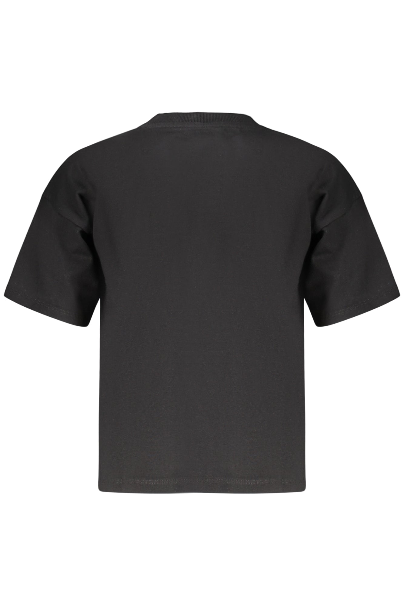 GUESS JEANS T-SHIRT MANICHE CORTE BAMBINO NERO