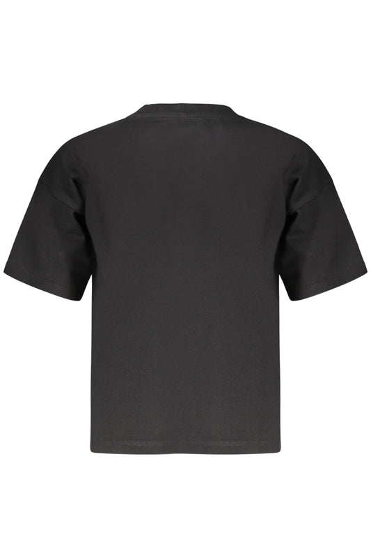 GUESS JEANS T-SHIRT MANICHE CORTE BAMBINO NERO