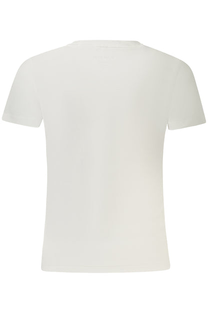 GUESS JEANS T-SHIRT MANICHE CORTE DONNA BIANCO