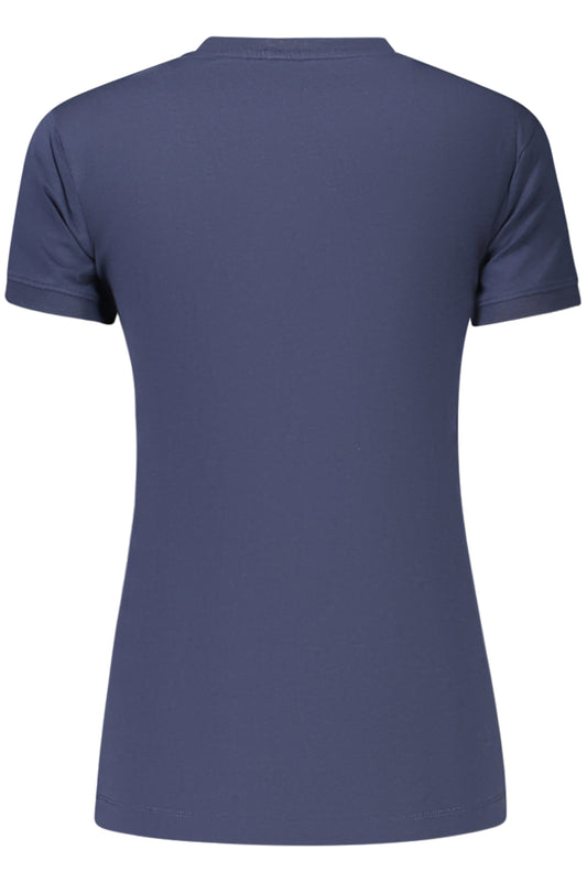 GUESS JEANS T-SHIRT MANICHE CORTE DONNA BLU