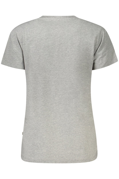 GUESS JEANS T-SHIRT MANICHE CORTE DONNA GRIGIO