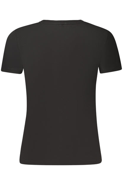 GUESS JEANS T-SHIRT MANICHE CORTE DONNA NERO