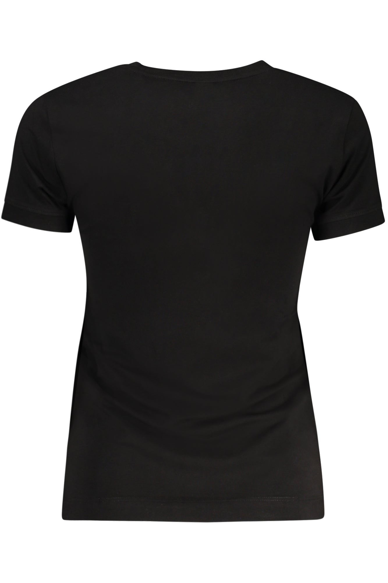 GUESS JEANS T-SHIRT MANICHE CORTE DONNA NERO