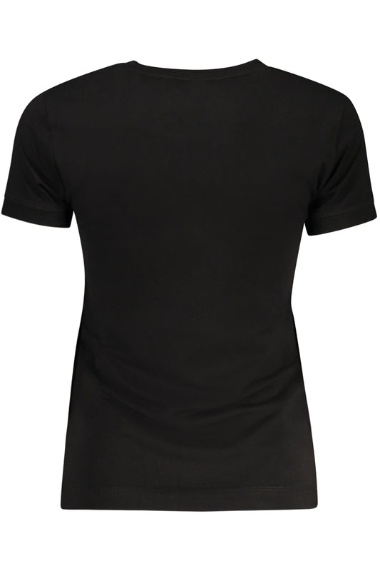 GUESS JEANS T-SHIRT MANICHE CORTE DONNA NERO