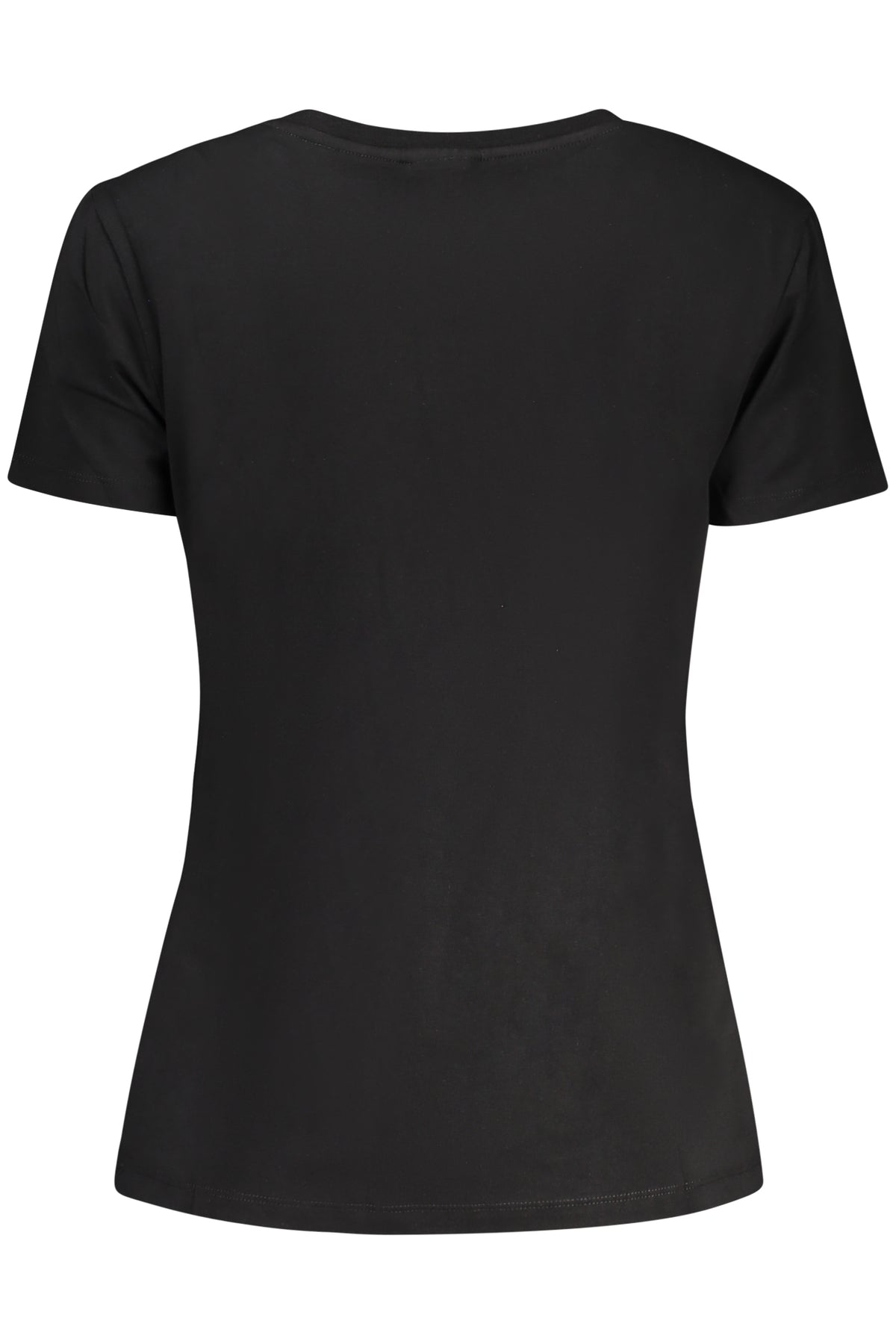 GUESS JEANS T-SHIRT MANICHE CORTE DONNA NERO