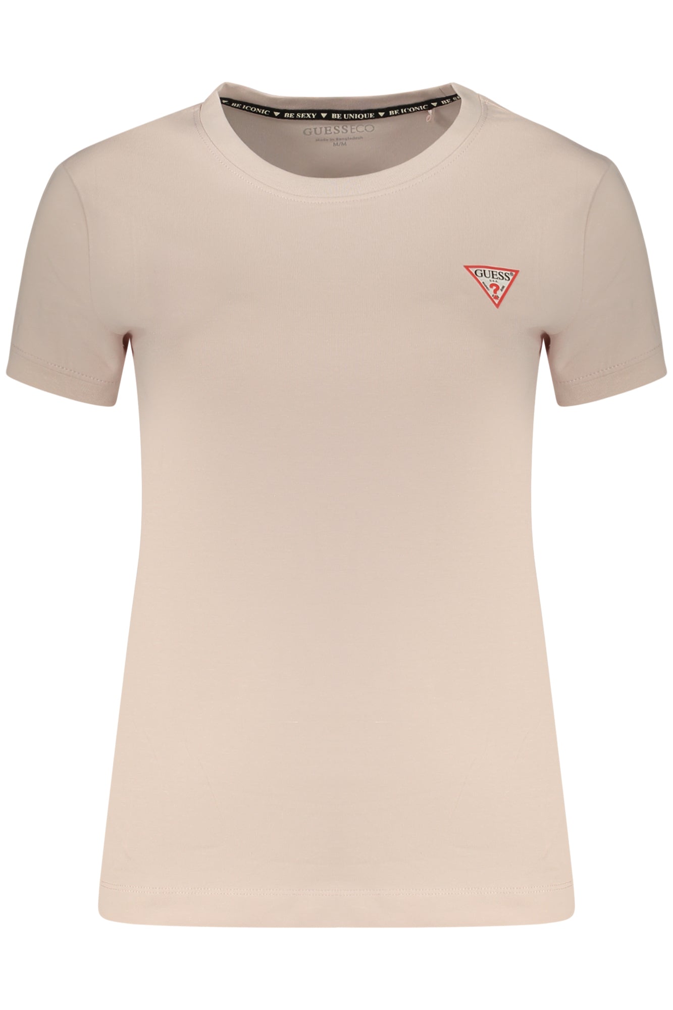 GUESS JEANS T-SHIRT MANICHE CORTE DONNA ROSA